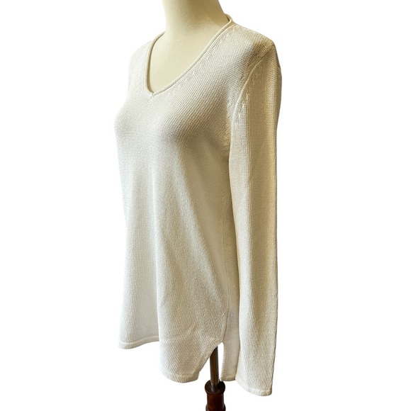 J MCLAUGHLIN CALLUM SWEATER M V NECK HAVANA KNIT YARN RELAXED CASUAL - Picture 4 of 12